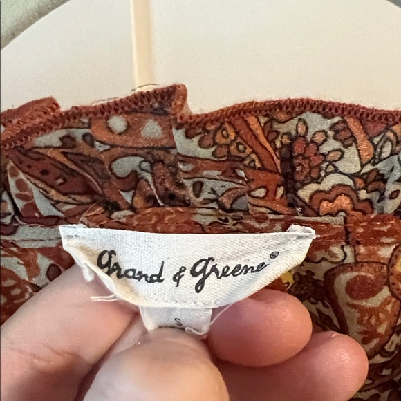 Grand & Greene Burnt Orange Paisley Blouse - Picture 2 of 3